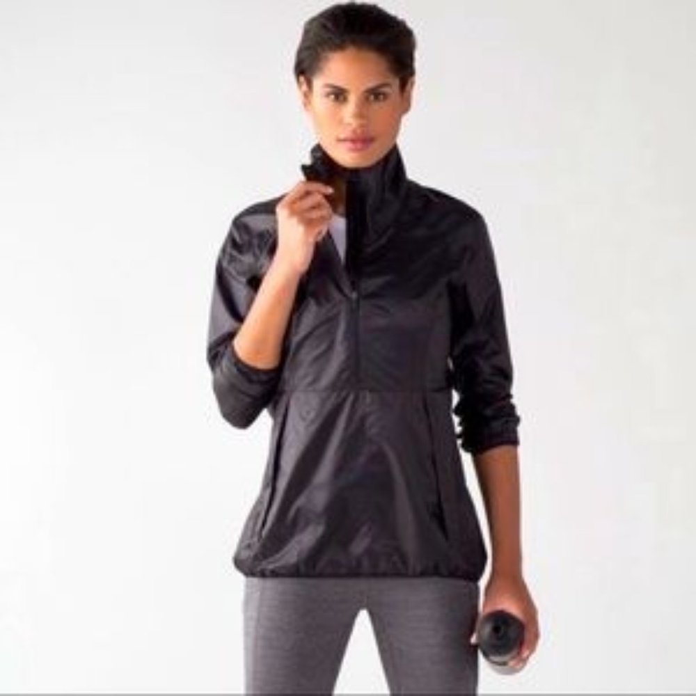 lululemon athletica Black Windbreaker Pullover Jacket